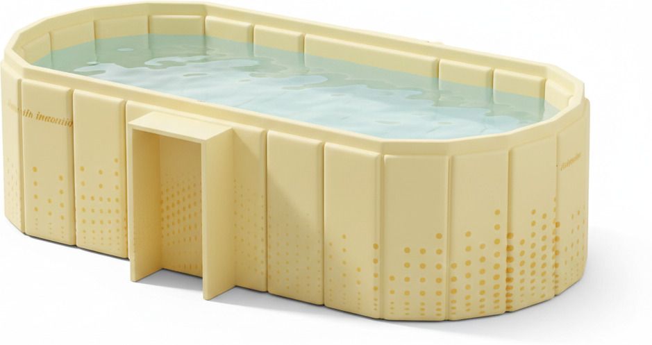 Portable Foldable Adult Bath Tub Full Body Spa Bathtub for Home Bathroom Hot Ice Bath Tub Easy Storage Strong Durable for Men Women Free-standing Bathtub