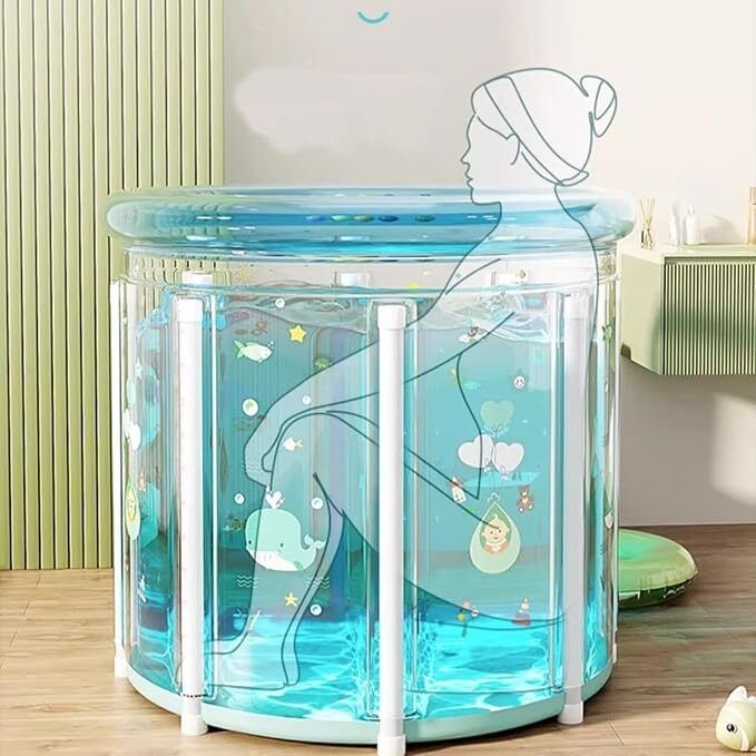 Portable Folding Bathtub Compact, Transparent and Spa-Ready Bathing Solution Portable Folding Bathtub Compact, Transparent and Spa-Ready Bathing Solution, Folding Bathtub, Simple Open-air Bath, No Assembly Required, Portable, For Bath Free-standing Bathtub-image-48