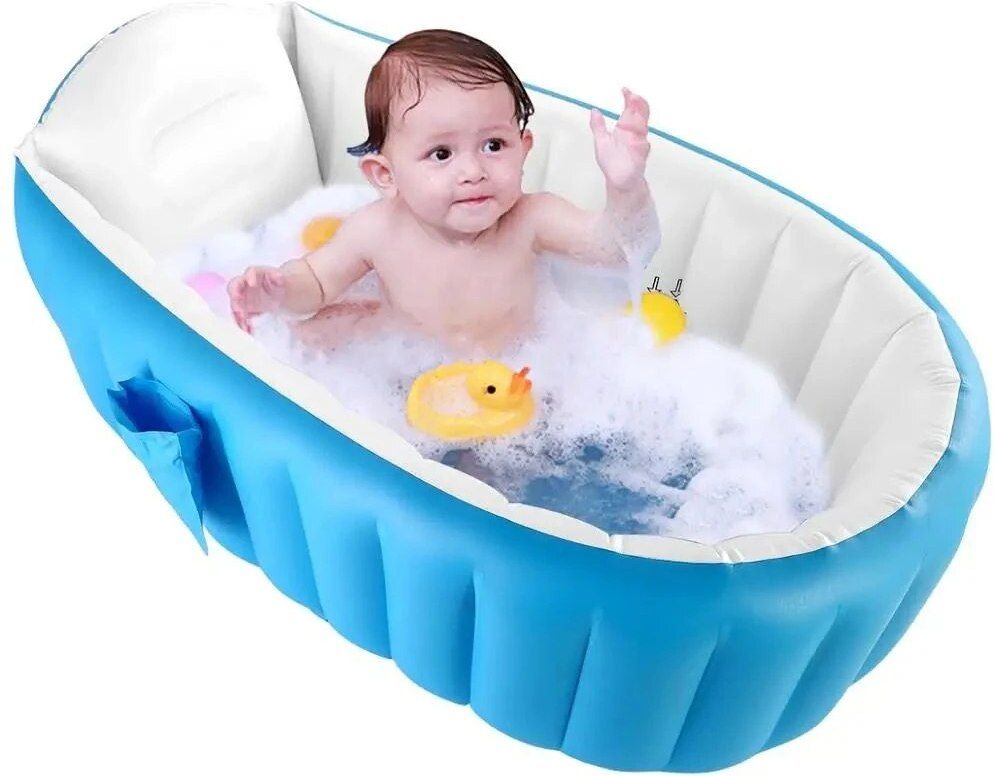 IBB-HS-001 Inflatable Baby Bathtub with Head Support | Portable Foldable Baby Bath Tub Free-standing Bathtub-image-9