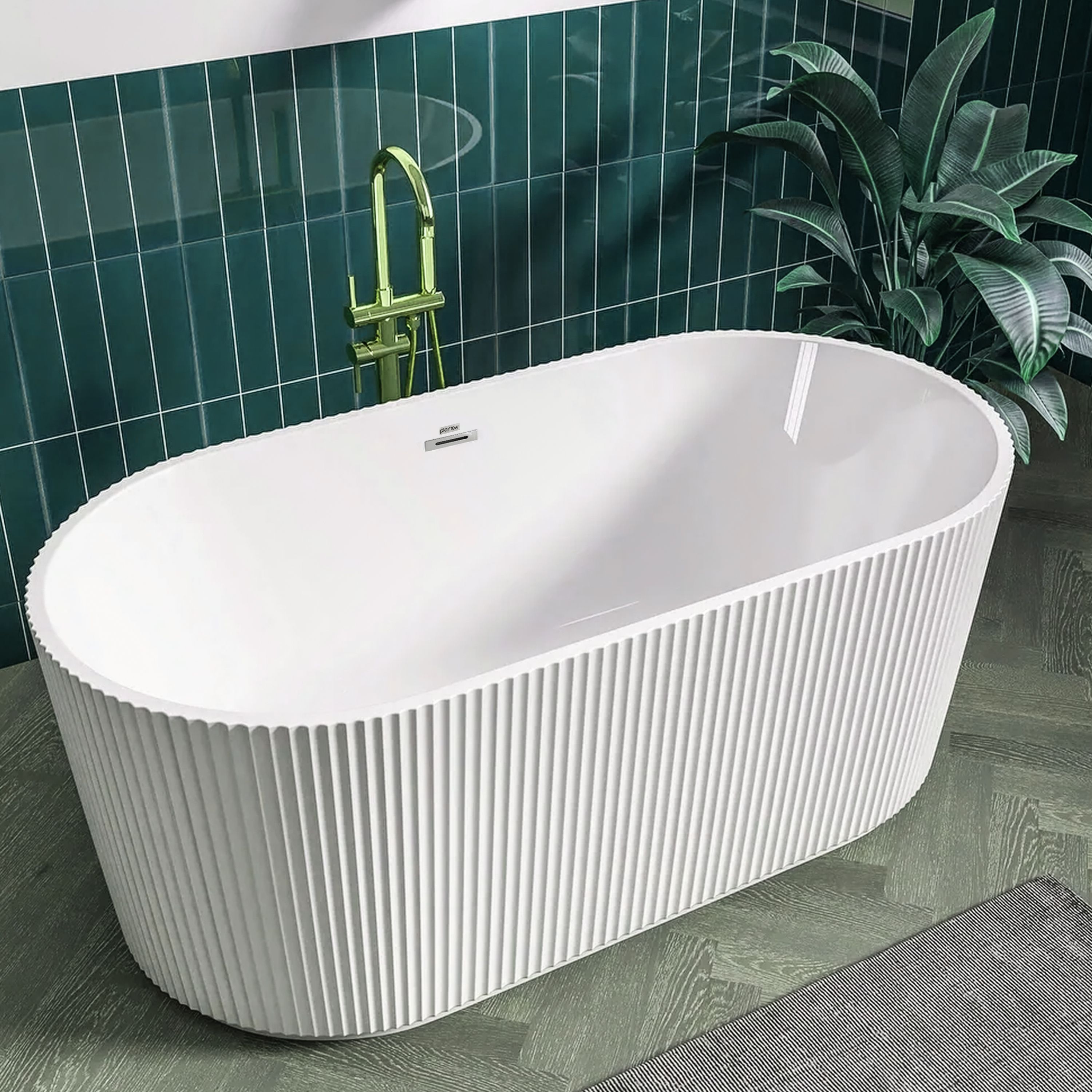 Acrylic Bathtub For Bathroom/Bath Tub For Adults/Deep Soaker Bathtub with Overflow,Popup and Drain Pipe (BSM-203S, White, 1700mm) Drop-in Bathtub