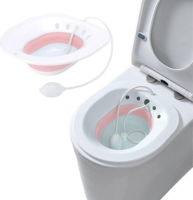 SITZ BATH TUBE Sitz Bath Tub for Fissure With Pressure Pump | Foldable Sitz Bath Tub for Pregnant Women Drop-in Bathtub