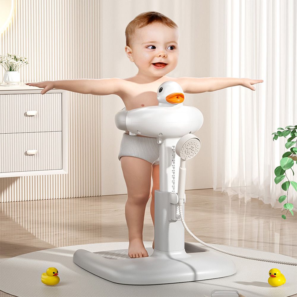 BS0351 Adjustable Baby Bath Stand with Safety Handle – Foldable Baby Shower Stand Free-standing Bathtub
