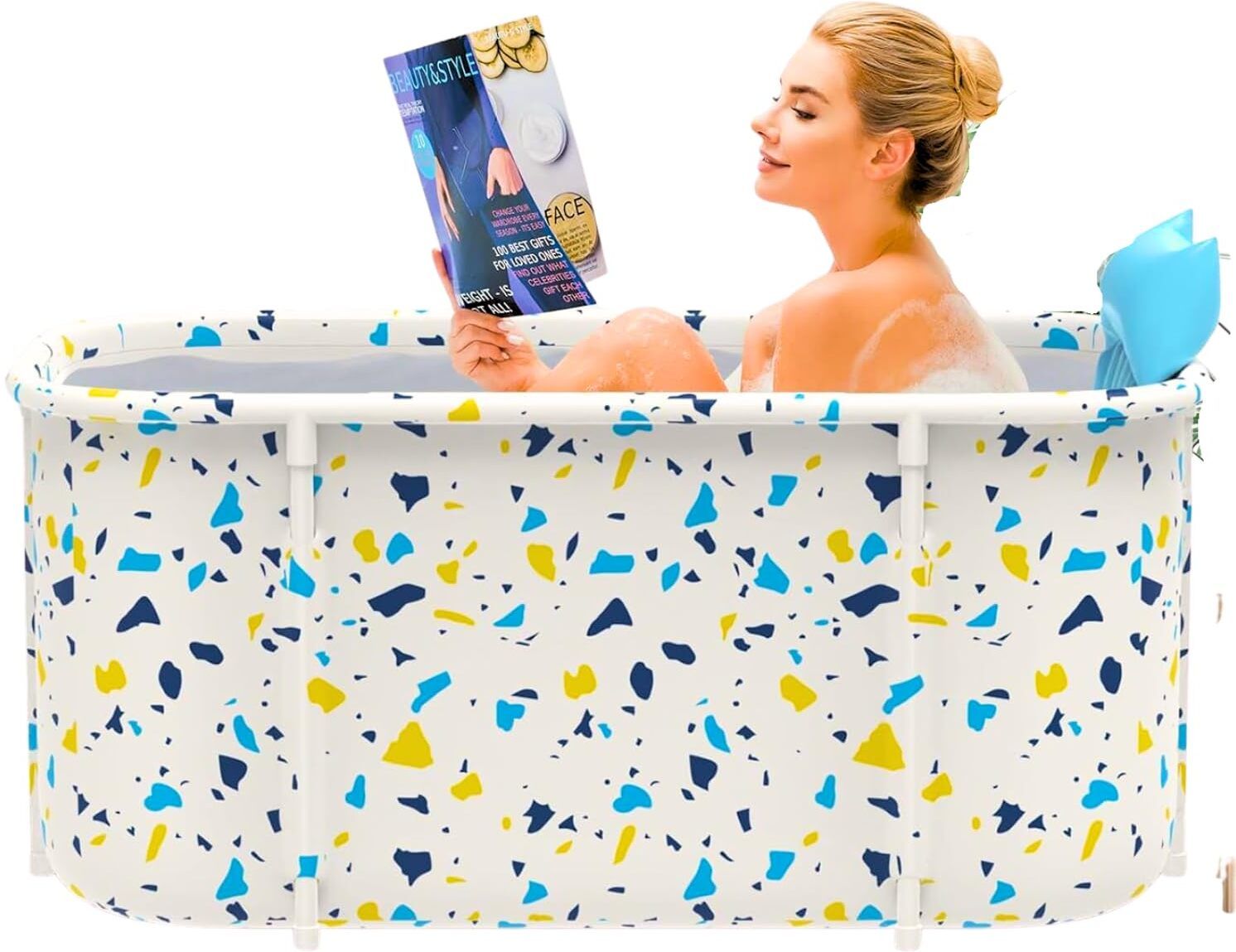 SA-438 Portable Foldable Bathtub for Adults Hot & Cold Water Soaking Tub Free-standing Bathtub-image-33
