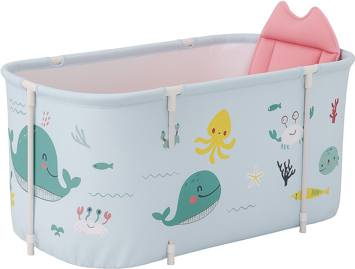 betlex Bathtub with Cushion Large Infant Toddler Bath Tub with Backrest Free-standing Bathtub-picture-9
