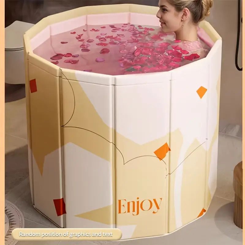 Foldable PVC Leakproof Bathtub with Drain-pipe Sitting Bath Bucket for Adults Free-standing Bathtub-image-35