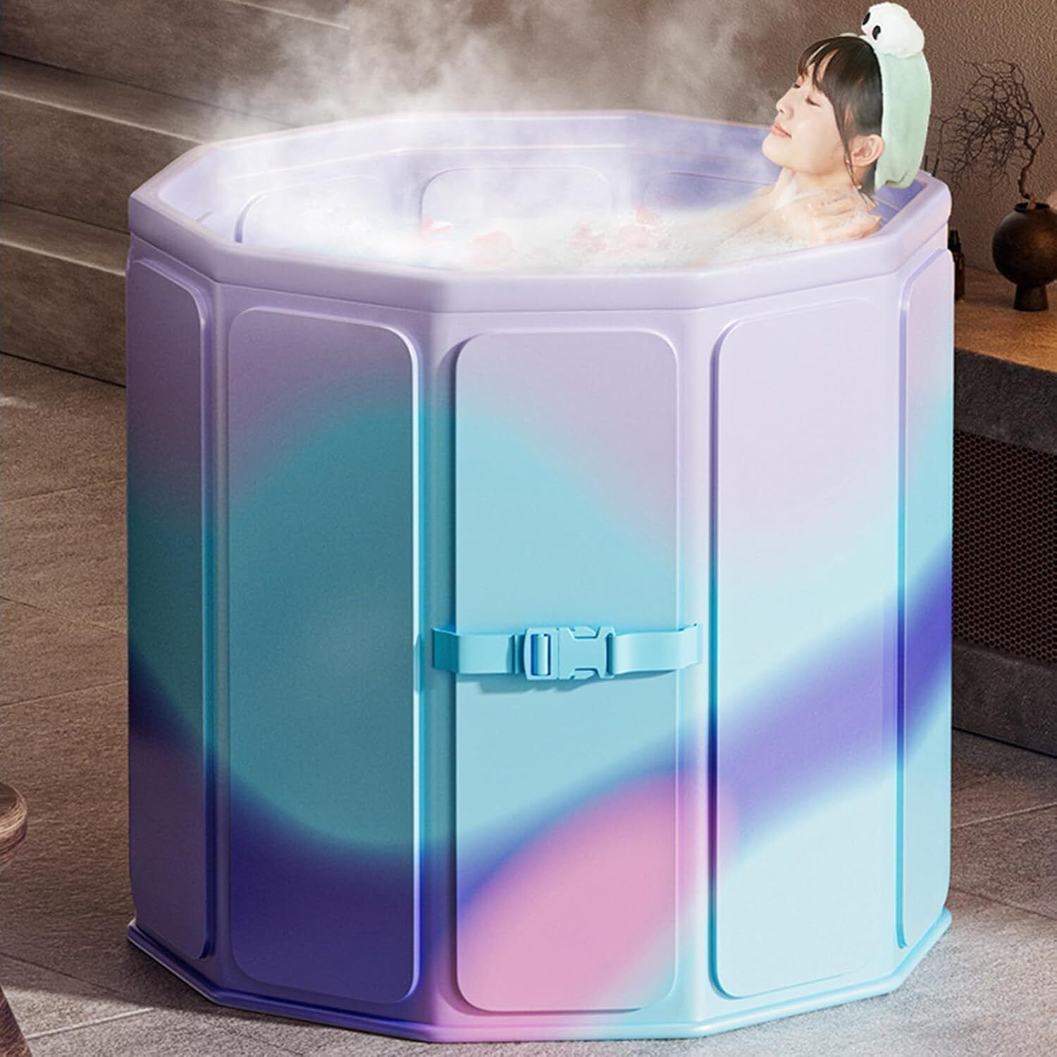 suicune Portable Tub for Adults, Soaking Baths, Foldable Freestanding Ice Bath Tub Athlete Large Ice Bath, PVC Foldable Sitting Bath Tub Ice Bath Tub for Cold Water Therapy Free-standing Bathtub-picture-15