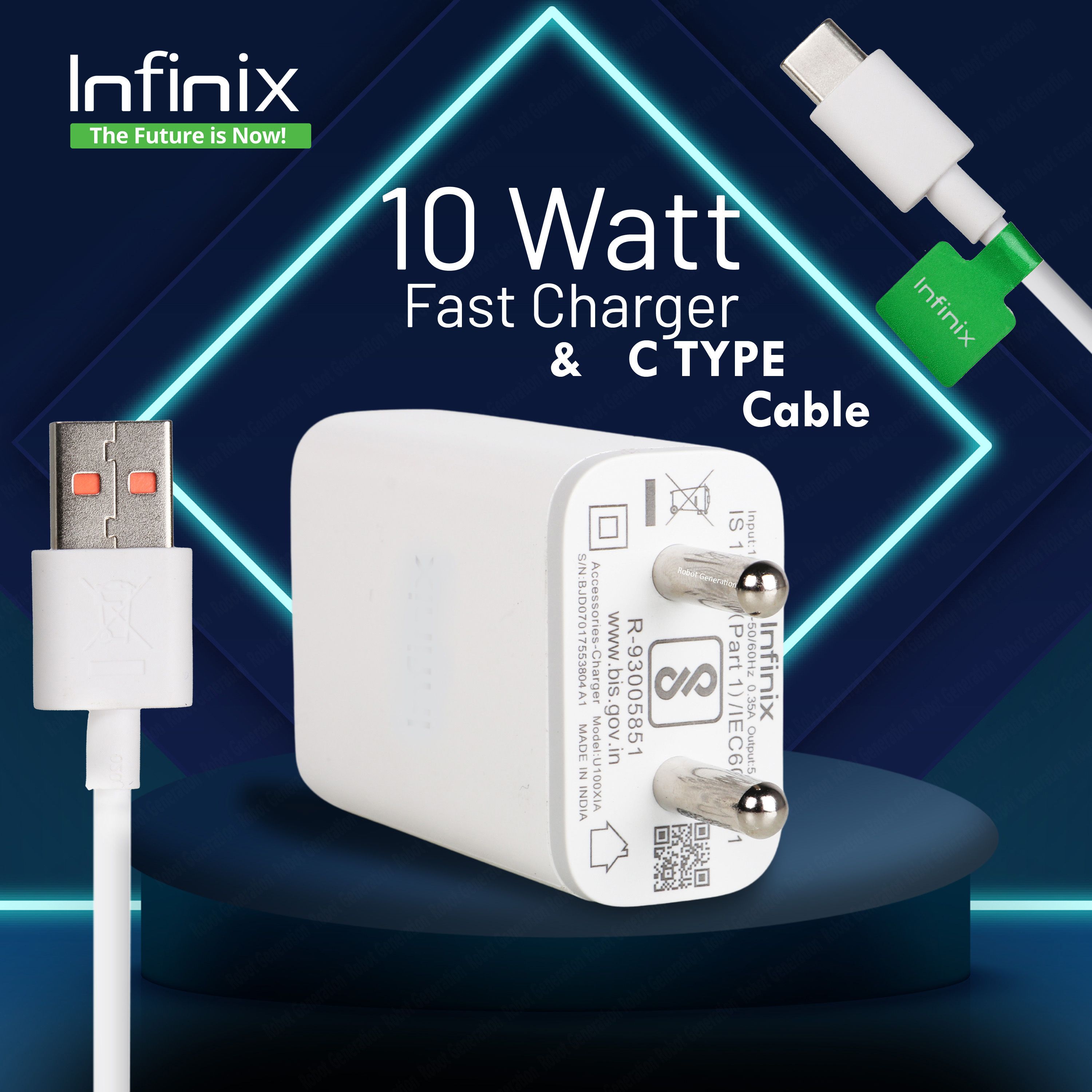 Infinix 10 W Quick Charge 2 A Wall Charger for Mobile-image-48