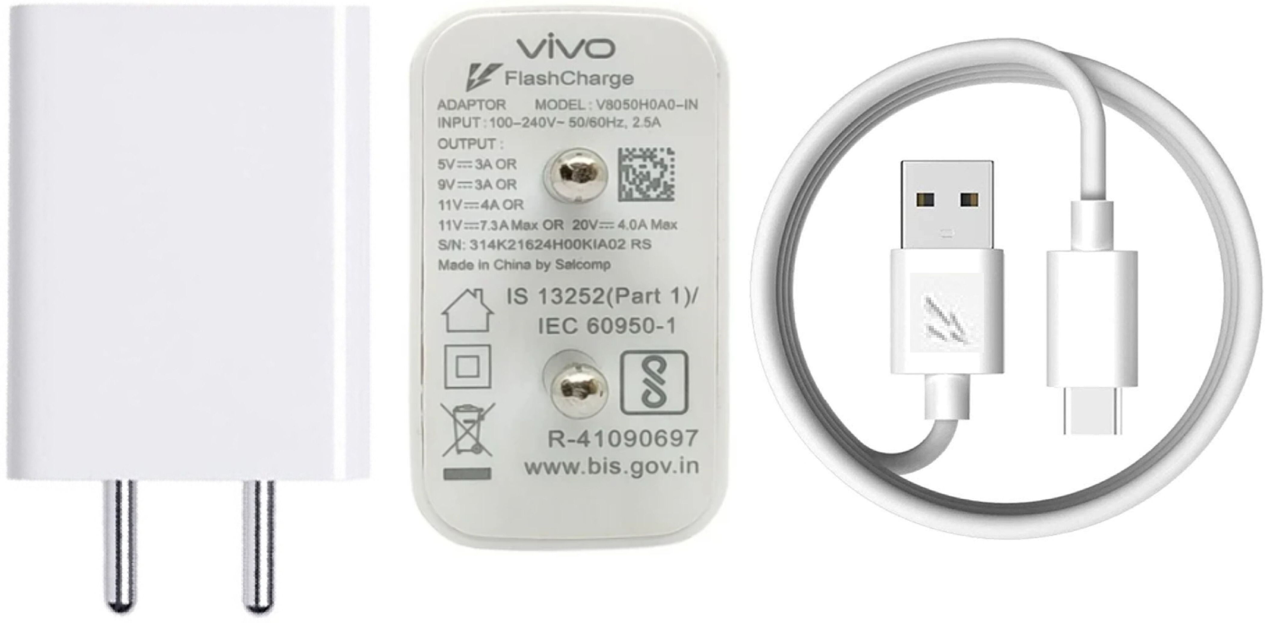 vivo 80 W Quick Charge 7.3 A Wall Charger for Mobile with Detachable Cable-picture-17