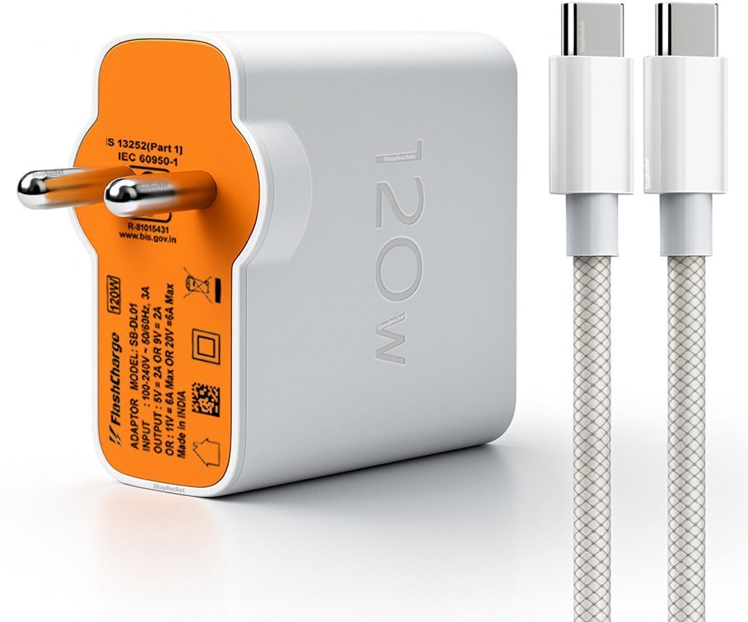 Amozkart 120 W Quick Charge 6 A Wall Charger for Mobile with Detachable Cable-picture-16