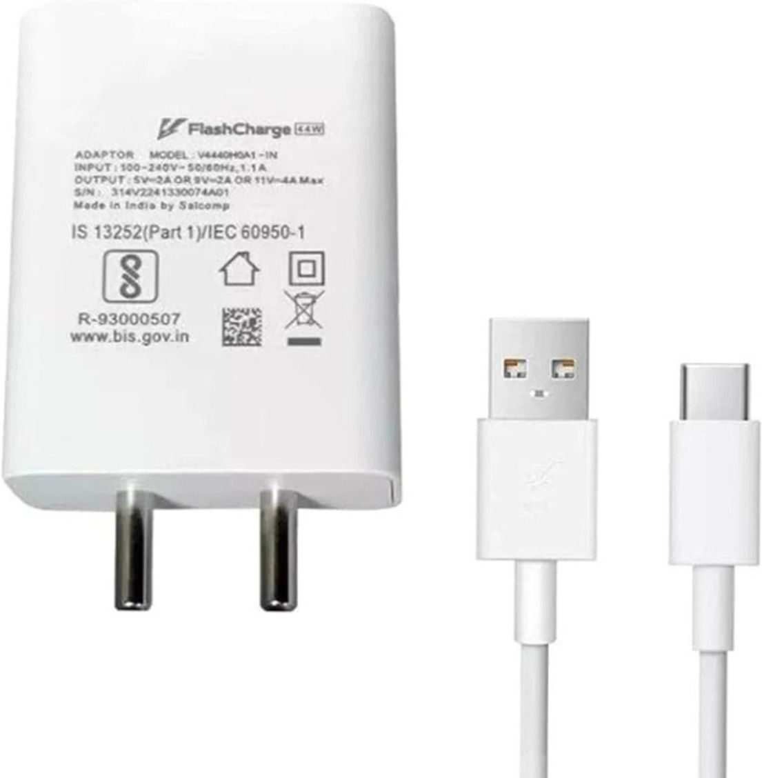 TECHVIQQ 44 W Quick Charge 4 A Wall Charger for Mobile with Detachable Cable-image-41