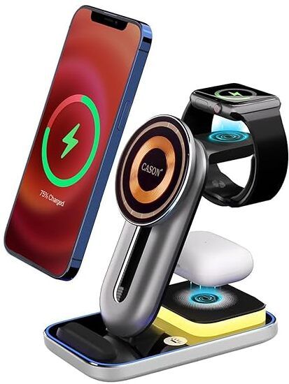 XORQO TECH Magnetic Qi2 Wireless Charger 23W 3 in 1 Charging Stand Charging Pad-image-8