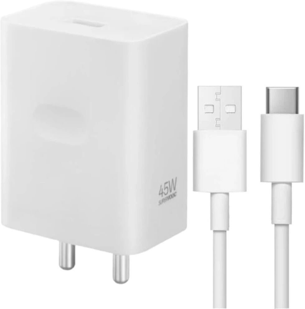 Sulania 45 W SuperVOOC 5 A Wall Charger for Mobile with Detachable Cable