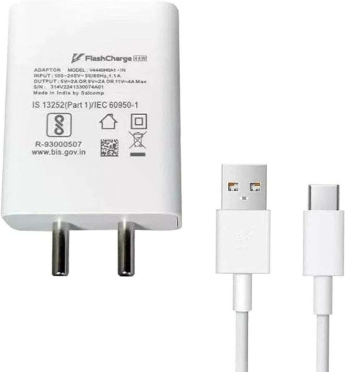 TECHVIQQ 44 W Quick Charge 4 A Wall Charger for Mobile with Detachable Cable-image-37