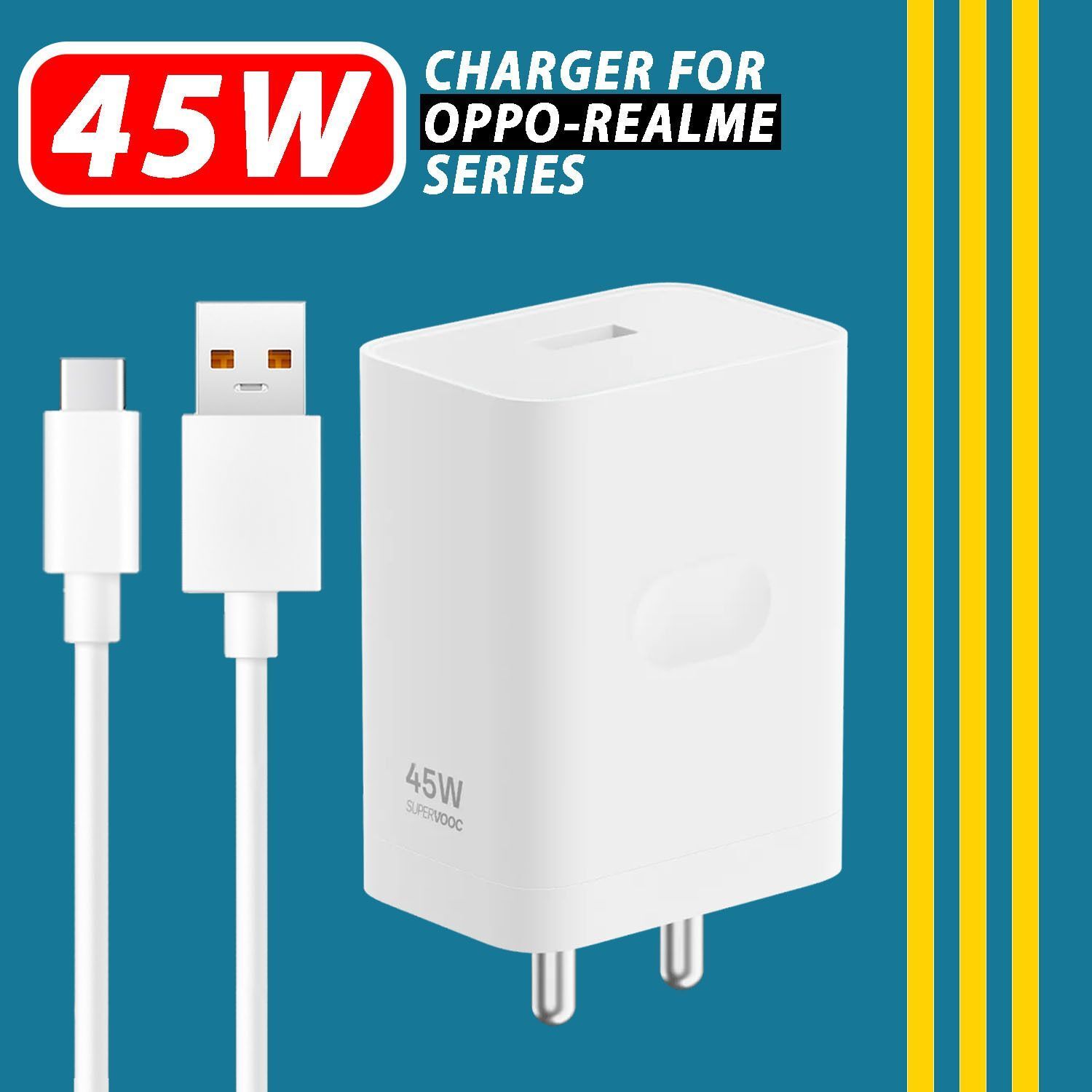 GaN Charger 45 W SuperVOOC 4 A Wall Charger for Mobile with Detachable Cable-image-26