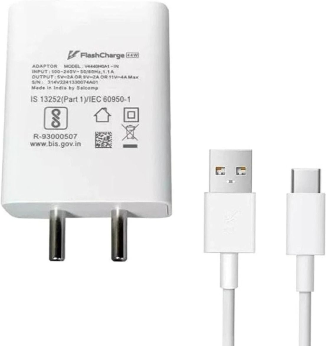 TECHVIQQ 44 W Quick Charge 4 A Wall Charger for Mobile with Detachable Cable-image-9