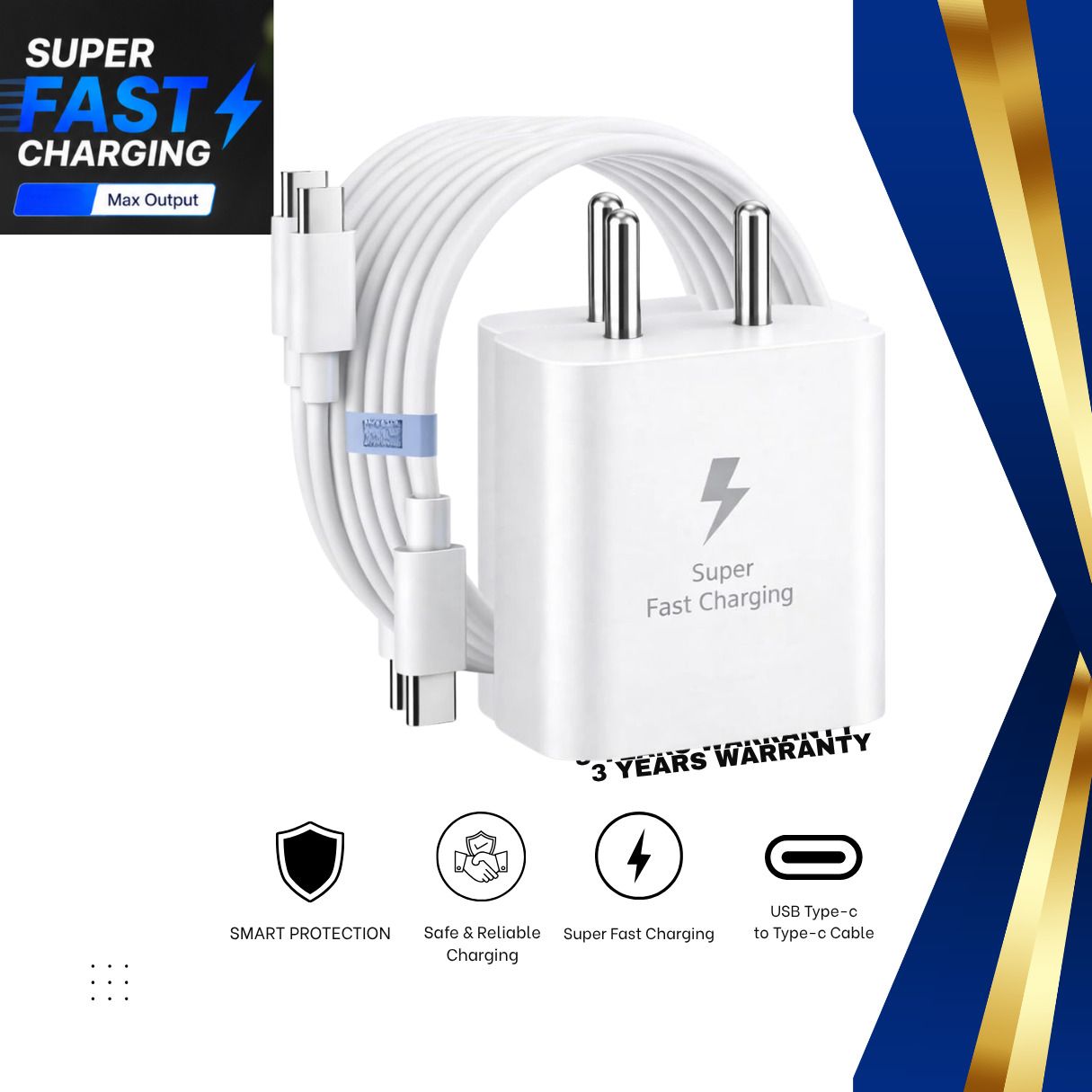 Eklota 25 W PD 3 A Wall Charger for Mobile with Detachable Cable-image-7