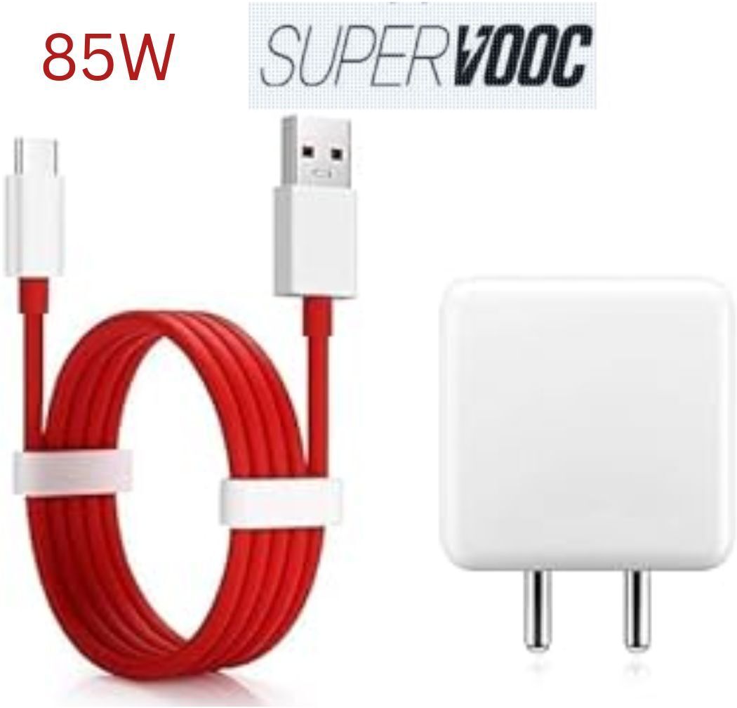 Mad Gorrillah 85 W SuperVOOC 5.4 A Wall Charger for Mobile with Detachable Cable