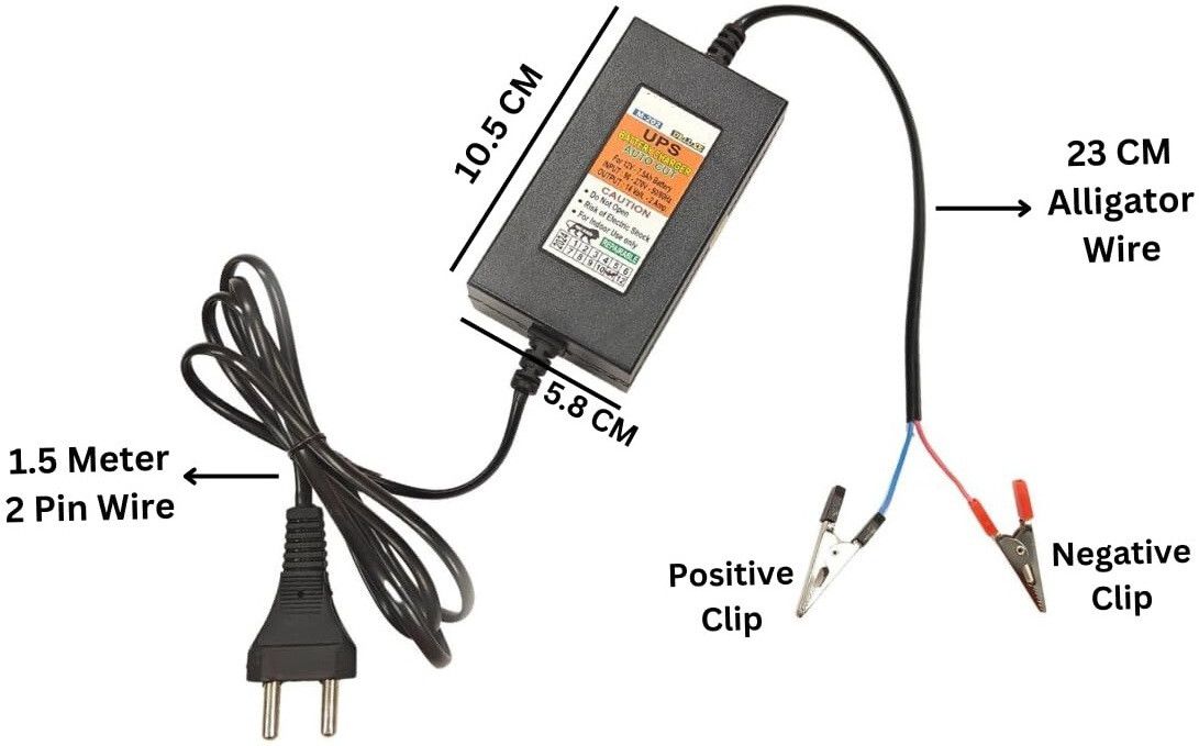 GoodsBazaar 14 Volt 2 Amp Output 12 Volt FAST UPS Battery Charger SMPS Power Supply Adaptor Smart Switch-image-28