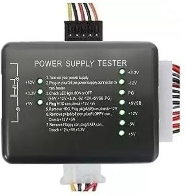 Tester 20 or 24 Pin PSU ATX SATA HDD SMPS PC Analog Voltage Tester Digital Battery Tester-image-33