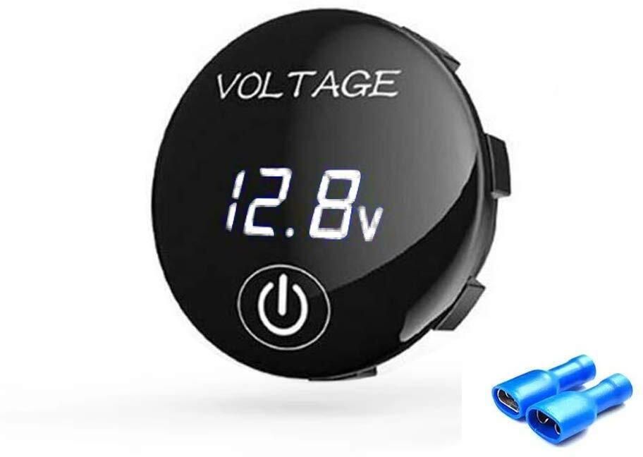 DC 5V-48V Battery Capacity Indicator Digital Voltmeter for Car Motorcycle with ON/OFF Touch Switch Digital Battery Tester