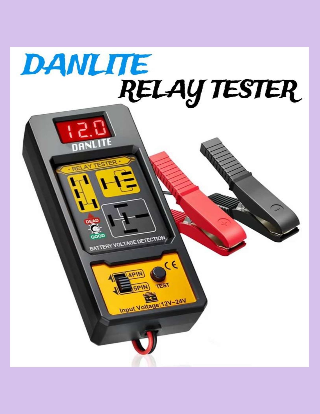 danlite Digital Relay Tester 12V–24V for Car, Bike & Truck Relays Digital Battery Tester-picture-17