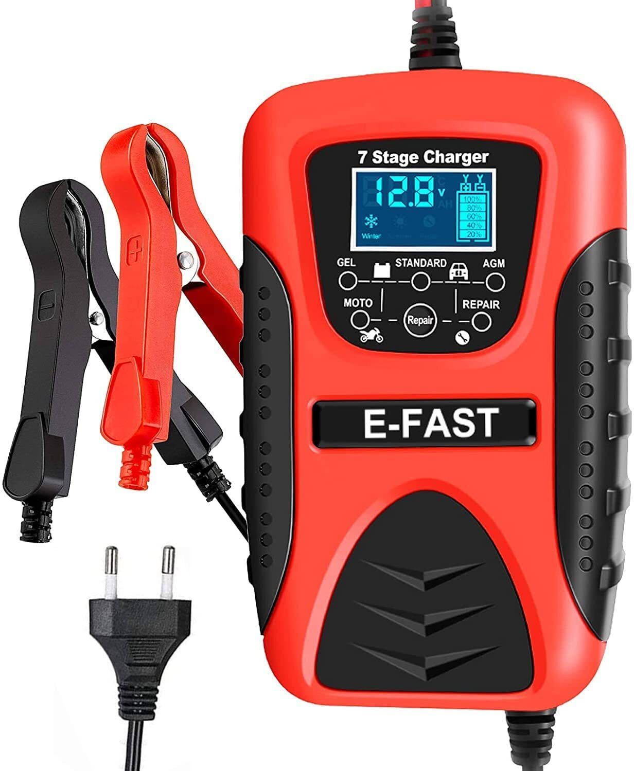 sthira Car Battery Charger 7 Stage Smart 12V Maintainer Digital Battery Tester-picture-19