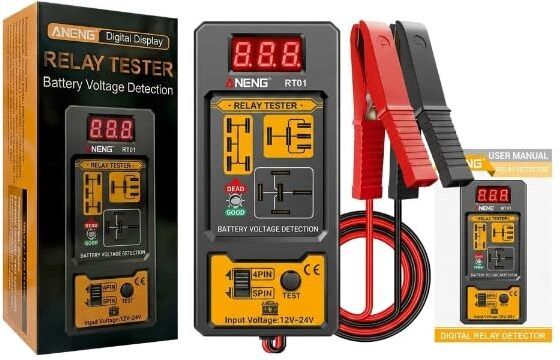obdking Digital Relay Tester 12V 24V Battery Analyzer for Cars Trucks & SUVs Digital Battery Tester-picture-19