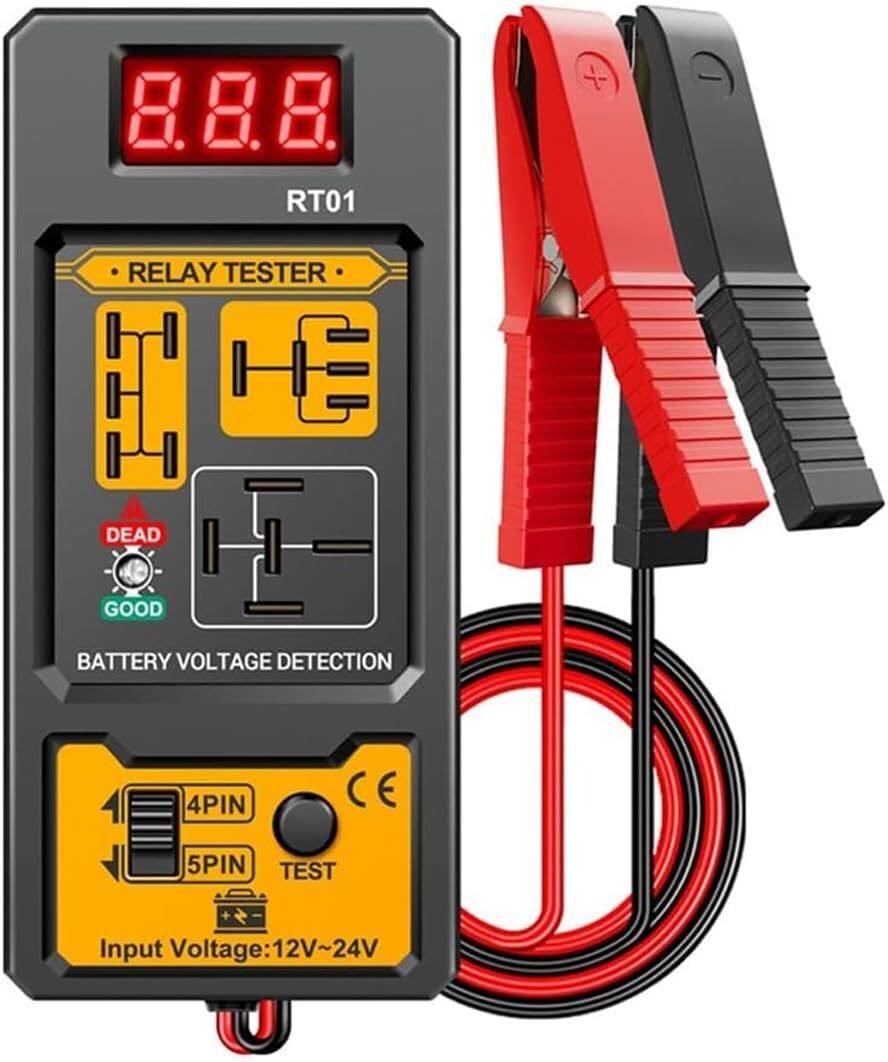 obdking Automotive Relay Tester 12V/24V Digital Relay & Battery Tester Tool Digital Battery Tester-picture-13