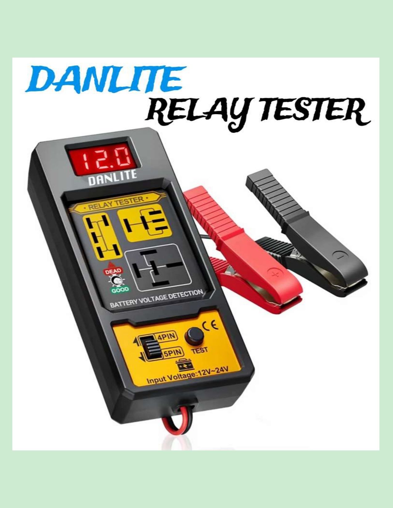 danlite Professional Relay Tester 12V–24V for Automotive Use Digital Battery Tester-picture-20