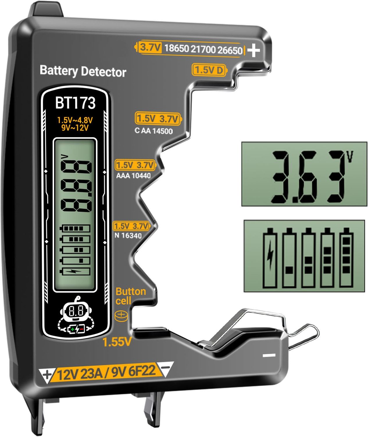 elephantboat Digital LCD Battery Tester Device Digital Battery Tester-picture-10