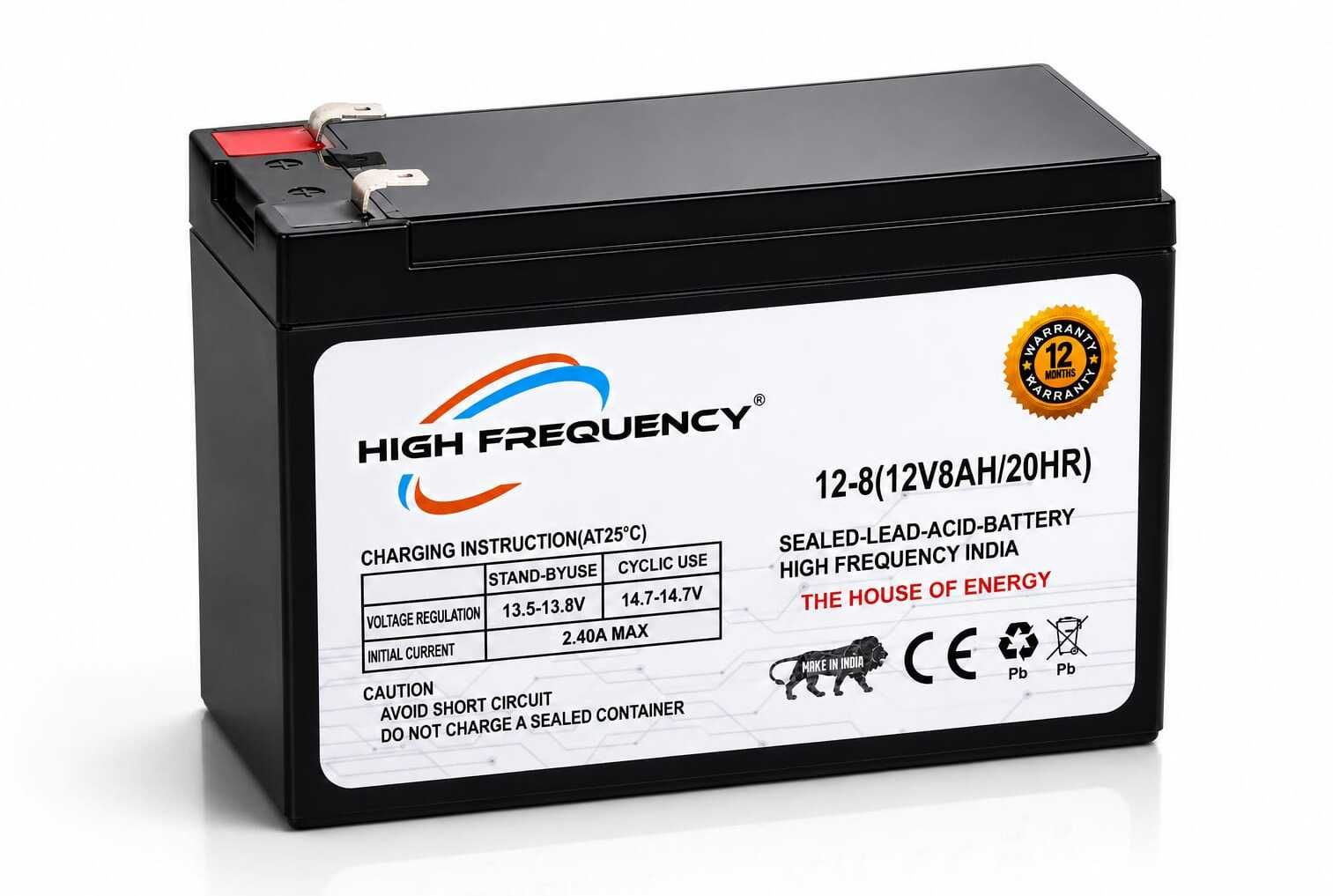 High Frequency SMF 12V 8ah Battery for AGM Solar Battery, UPS, Toy Car, Spray Pump 8 Ah Battery 12 V Offline/Standby Rack-mount Model UPS with Overload Protection 1 Outlet Plugs-picture-25