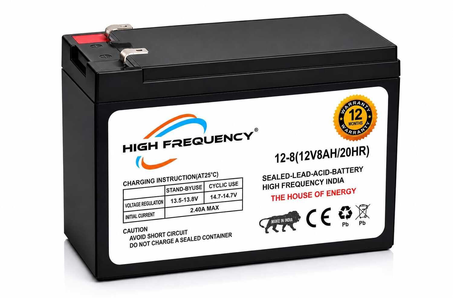 12V 8Ah Rechargeable AGM Solar for UPS Spray Pump Toy Car Bike Battery-image-1