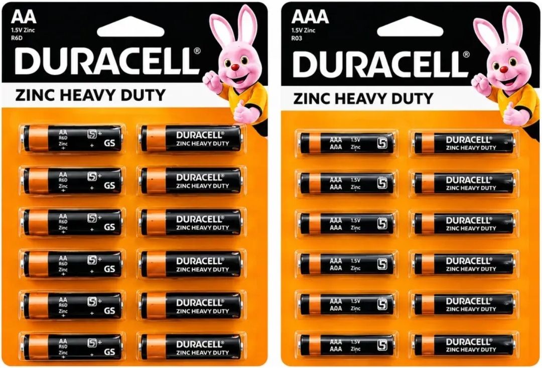 duracell ZINC HEAVY DUTY AA AND AAA BATTERY (12PCS AA + 12PCS AAA BATTERY) Battery-picture-28