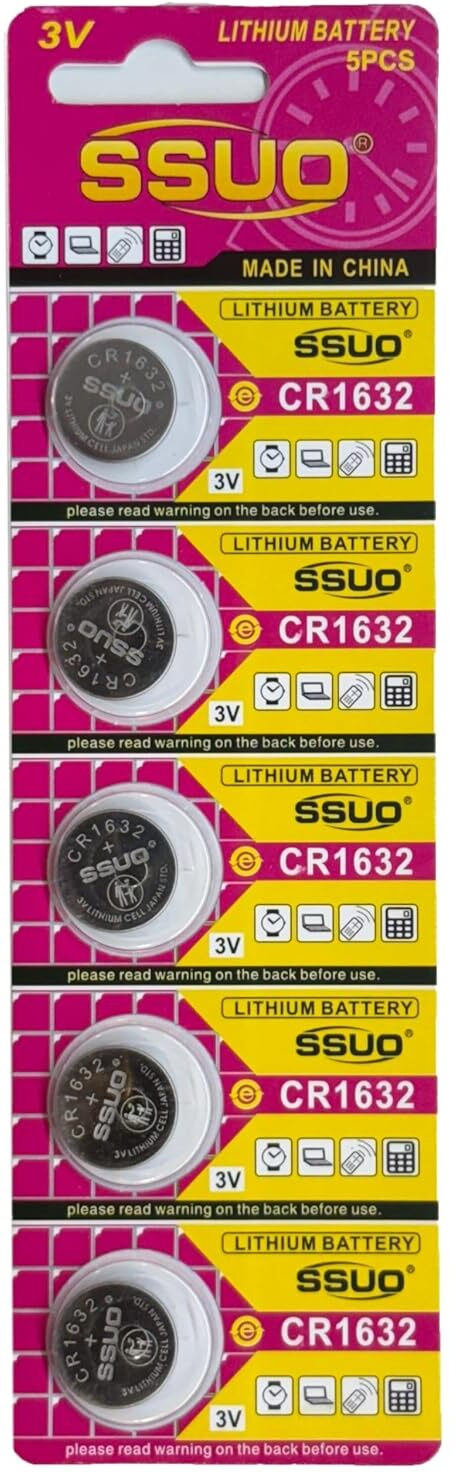 ssuo CR1632 3V Pack of use in keyfobs, Scales Battery image 1
