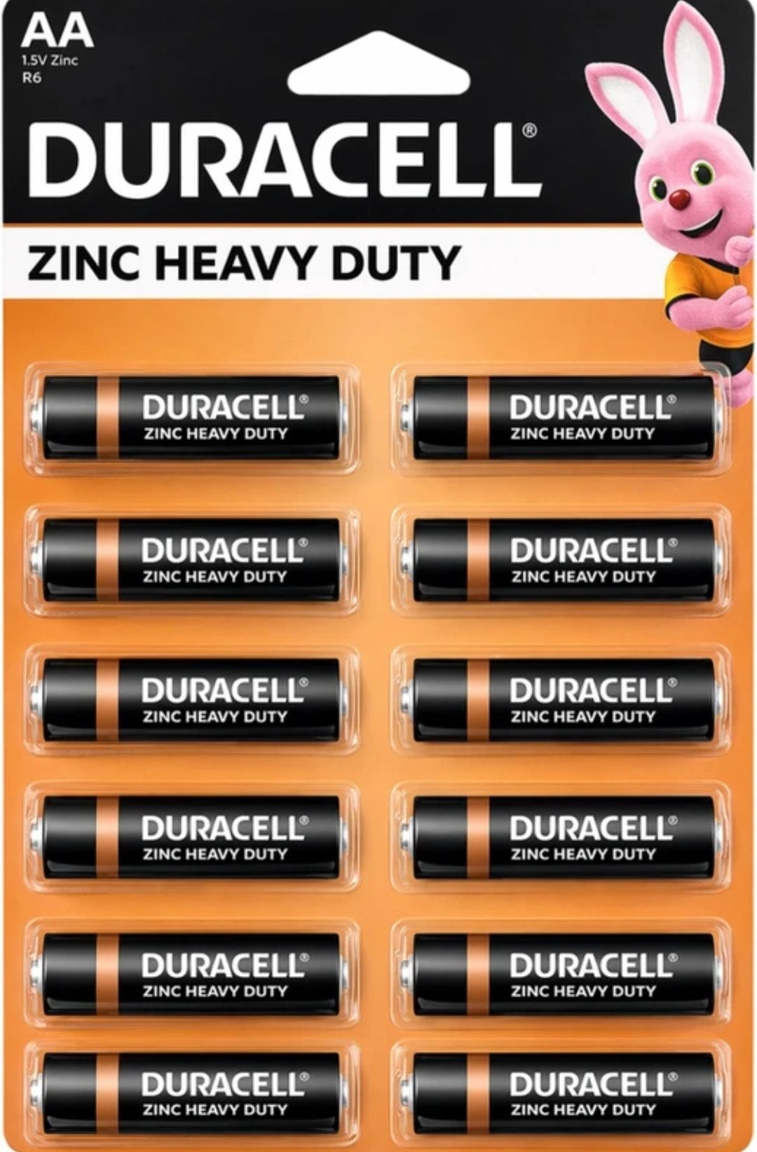 duracell AA Zinc Heavy Duty Batteries Pack of 12 | Long Lasting Reliable Power 1.5V Battery-picture-21