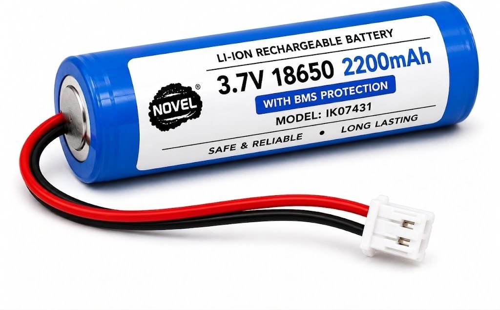 novel 3.7V 2200mAh 18650 Li-Ion Rechargeable with JST 2-Pin Connector & BMS Protection Battery-picture-20