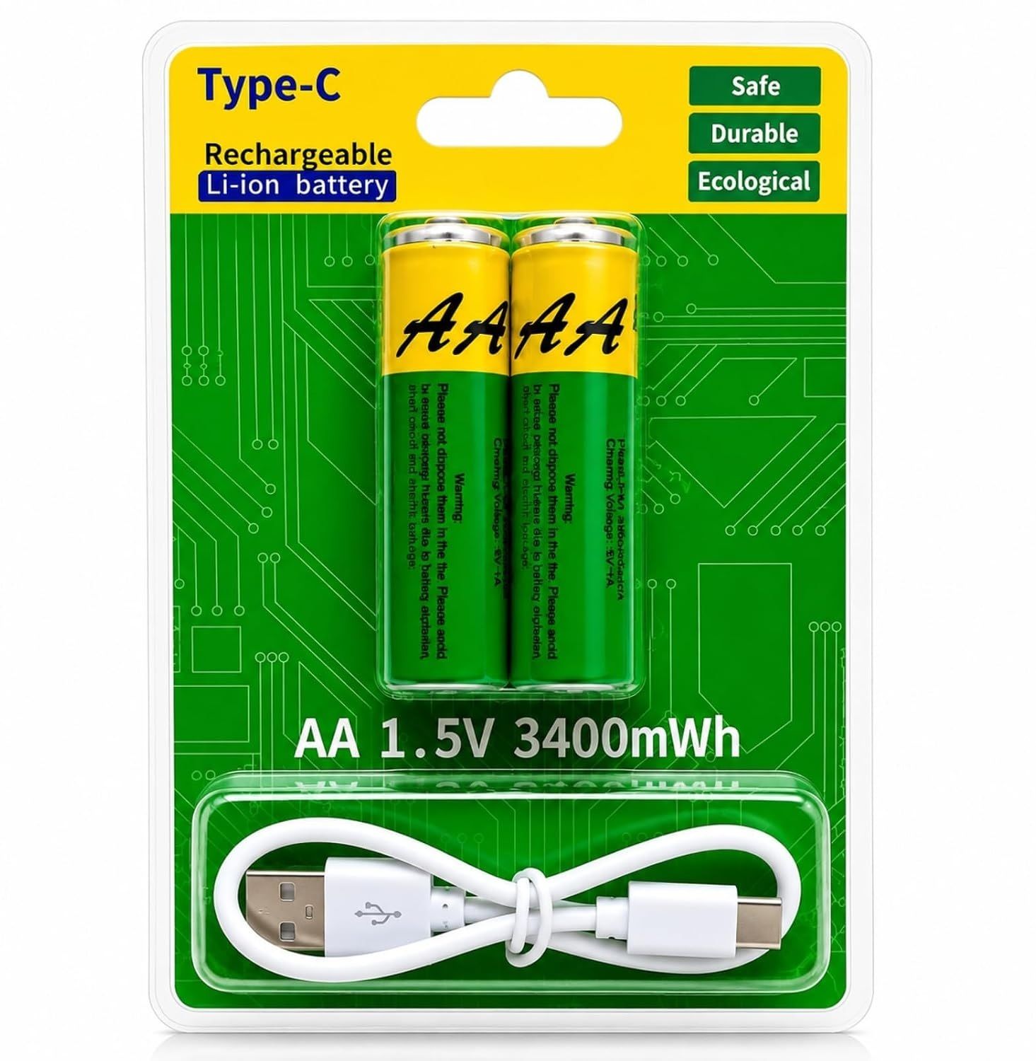 x9x 1.5V 3400mWh Li-ion Double A Cells with Fast Charging Cable Battery-picture-33