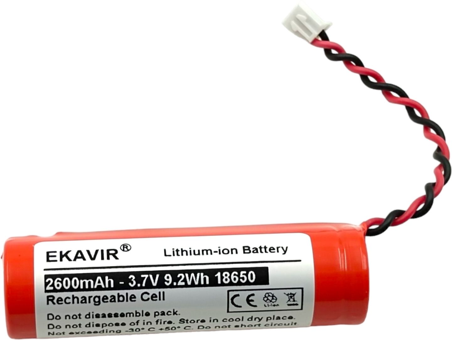 2600mAh 3.7V 18650 Lithium Li-ionwith Wired, 65x18mmBattery-image-7