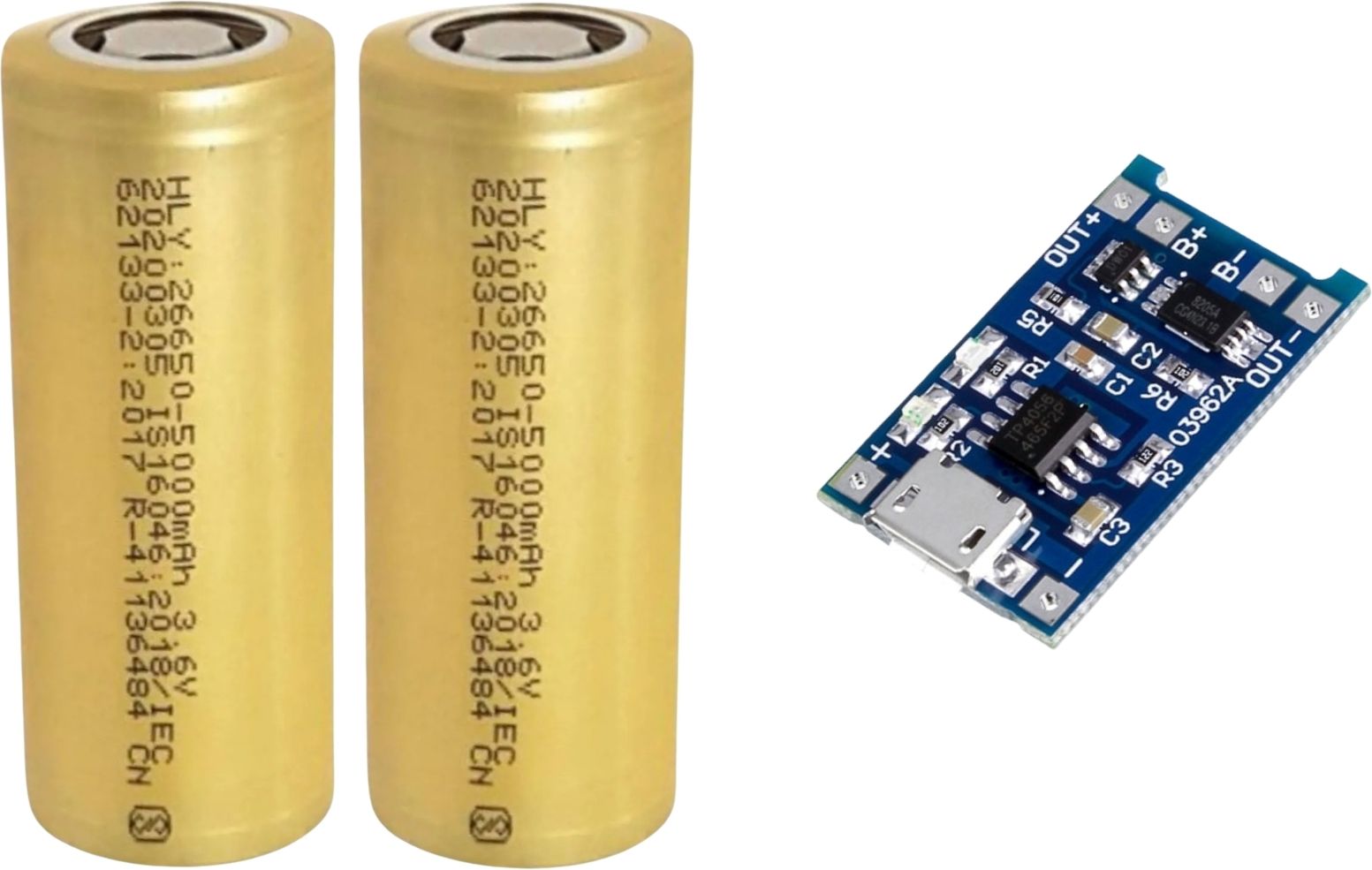 electroglobal 26650 5000mAh Rechargeable with TP4056 Micro USB Charging Module Battery-picture-23