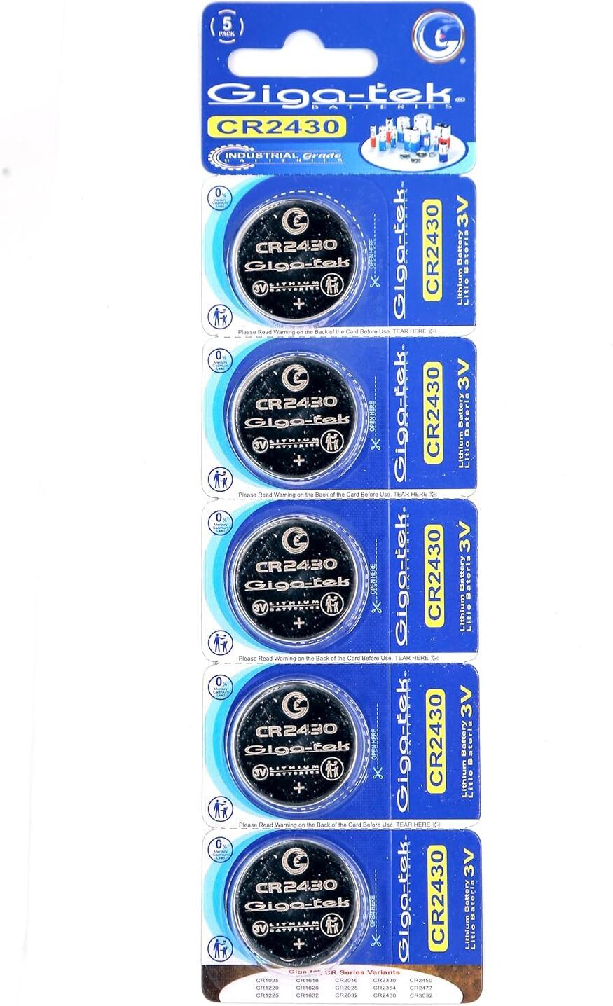 giga-tek CR2016 Lithium Coin Pack of 5 Battery-picture-41
