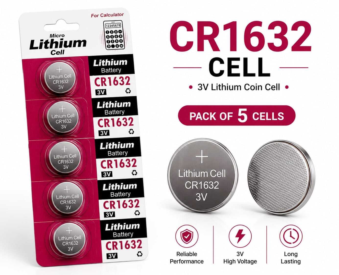 wanzhow CR1632 3V Lithium Coin Cell Battery-picture-32