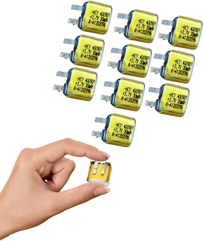 Mini 3.7V high quality 30 mAh Rechargeable Lipo for earphone, buds etc. Battery-image-24