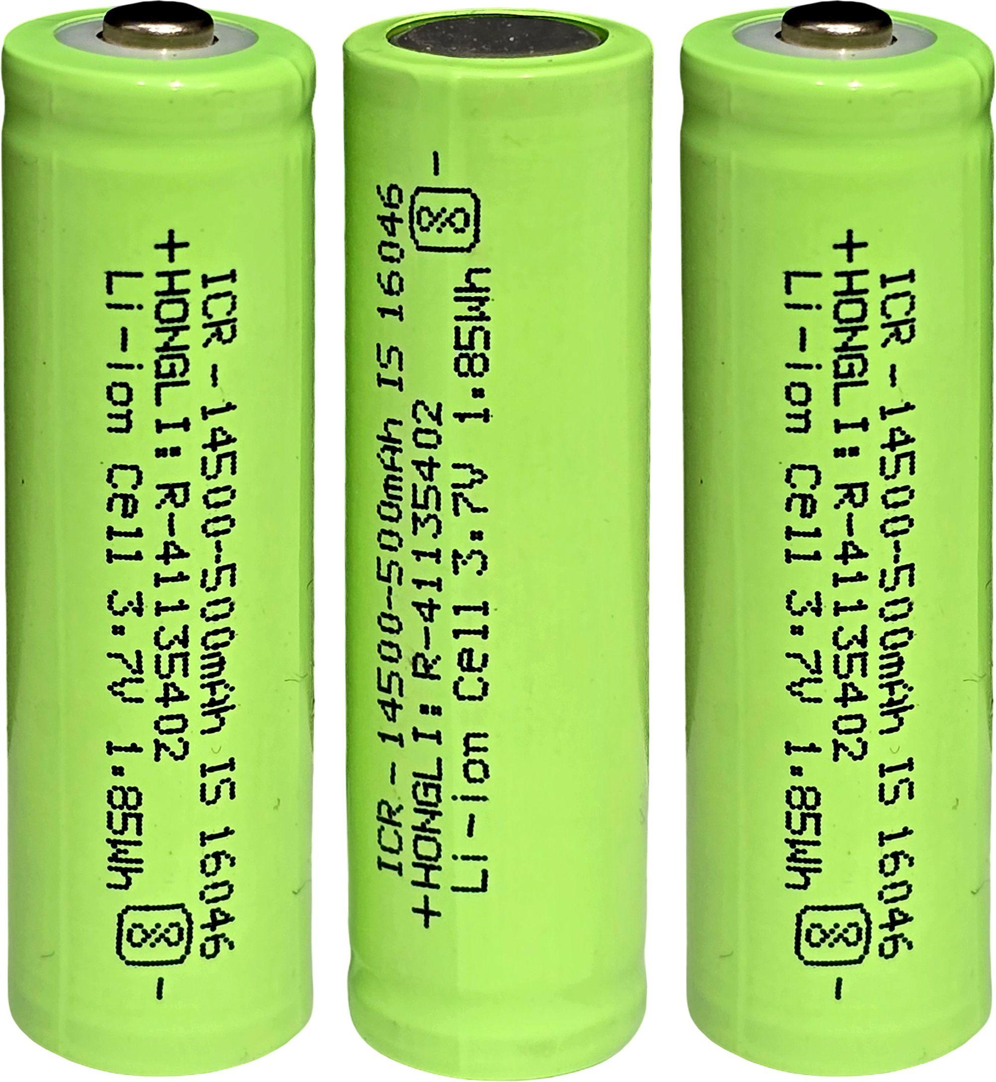 3PC AA 500mAh Li-ion Rechargeable Hongli Cell for Camera Toys Battery-image-26