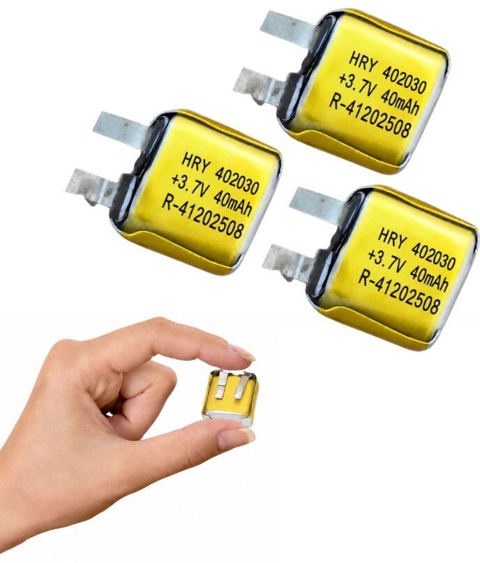 Mini 3.7V high quality 40 mAh Rechargeable Lipo for earphone, buds etc. Battery-image-22