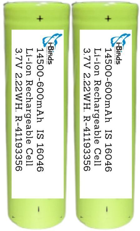 i-birds enterprises High Quality 14500 Rechargeable 3.7V 600mAh Li-ion PACK OF 2 Battery-picture-28