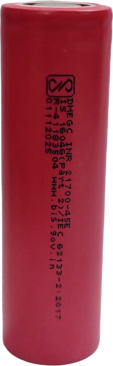 21700 Li-ion Rechargeable Cell, 4500mAh, 3.7V, Flat Top for LED Devices Battery