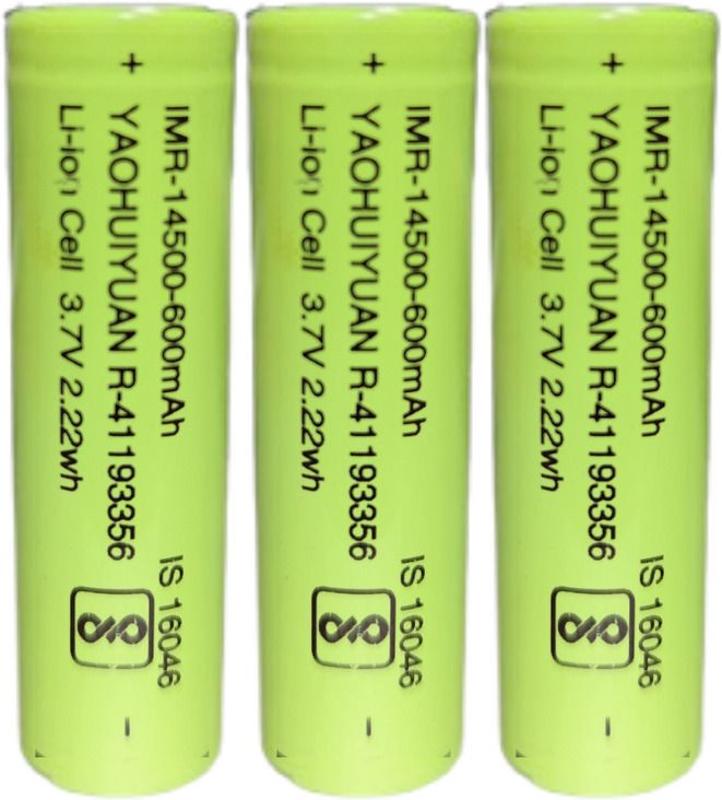 i-birds enterprises High Quality 14500 Rechargeable 3.7V 600mAh Li-ion PACK OF 3 Battery-picture-27