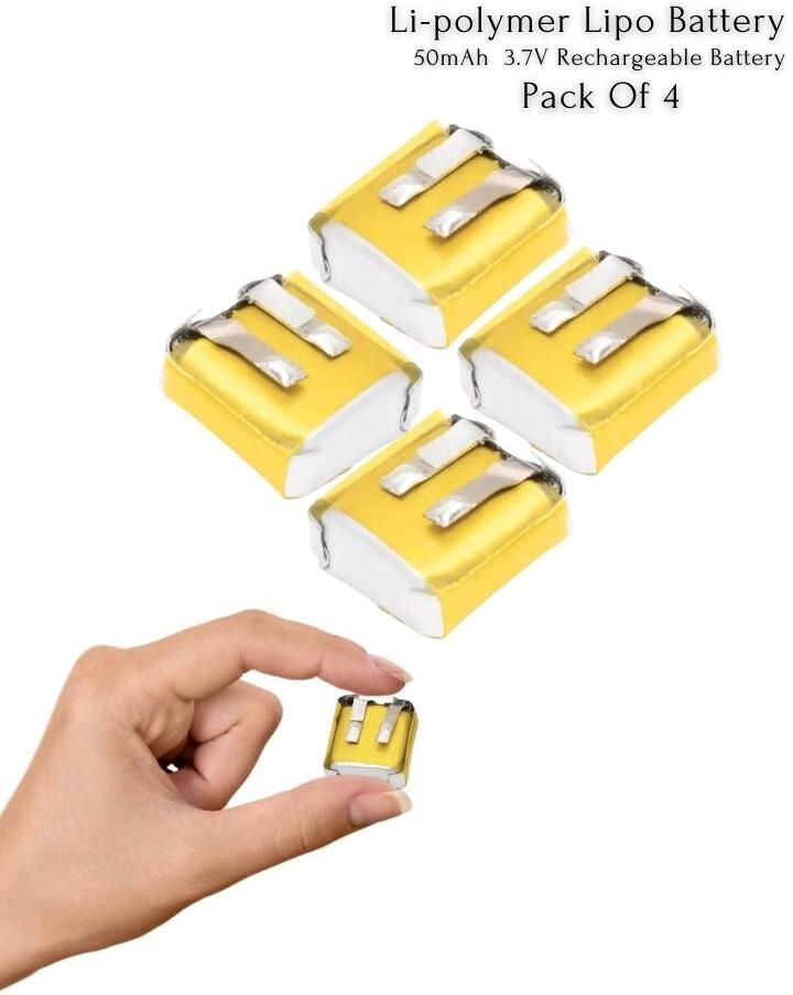 Mini 3.7V high quality 50 mAh Rechargeable Lipo for earphone, buds etc. Battery-image-25
