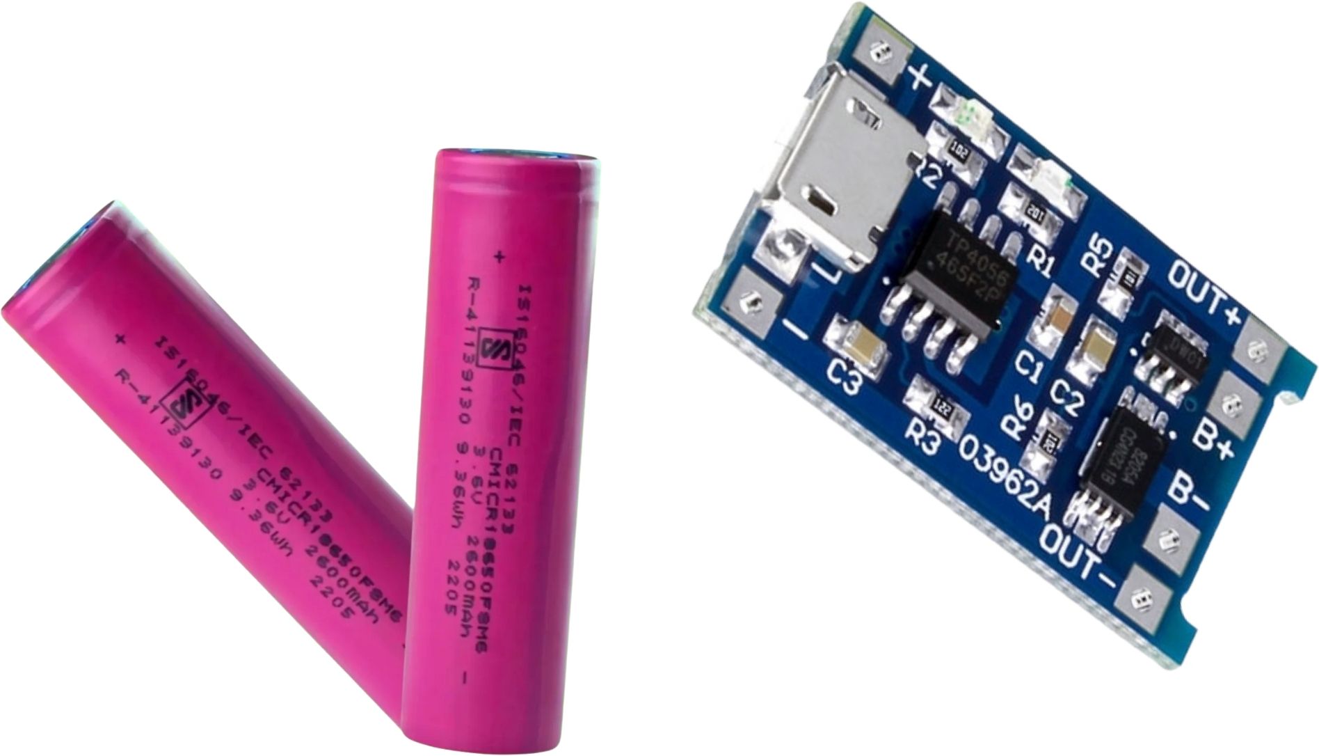 electroglobal 2600mAh 18-650 Pack of 2 with TP4056 Charging Module Battery-picture-17