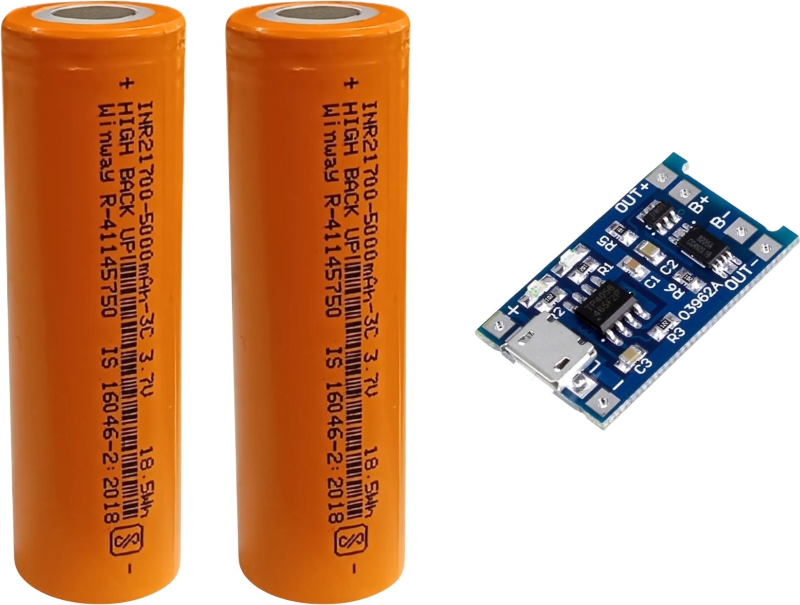 electroglobal 21-700 5000mAh Rechargeable with TP4056 Micro USB Charging Module Battery-picture-13